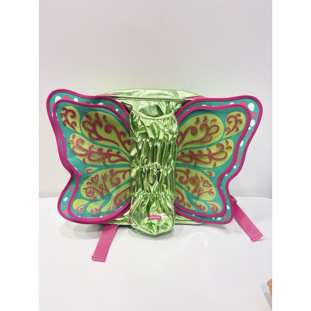American Girl Butterfly Fairy Backpack Adjustable Metallic Green Doll Carrier